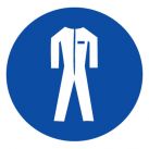 Знак M07 Работать в защитной одежде •ГОСТ 12.4.026-2015• (Пленка 200 х 200)